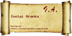 Inotai Aranka névjegykártya
